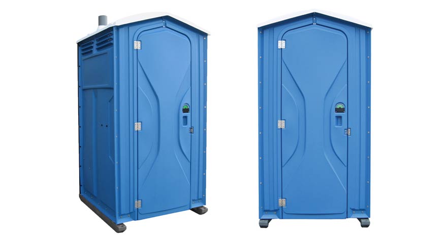 Long-term porta potty units on site in Galesburg, Illinois